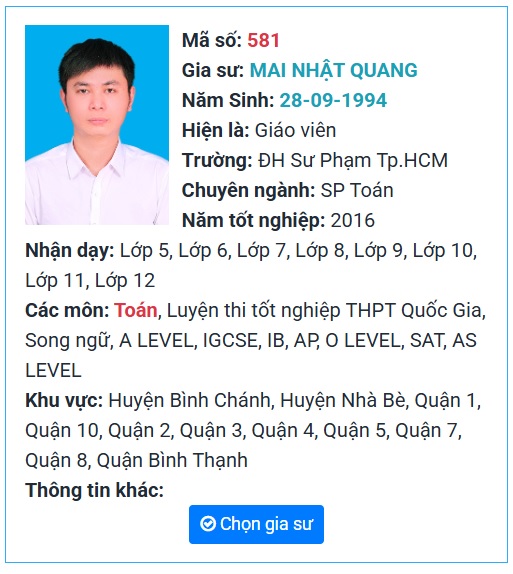 GIA SƯ NHÂN ĐỨC