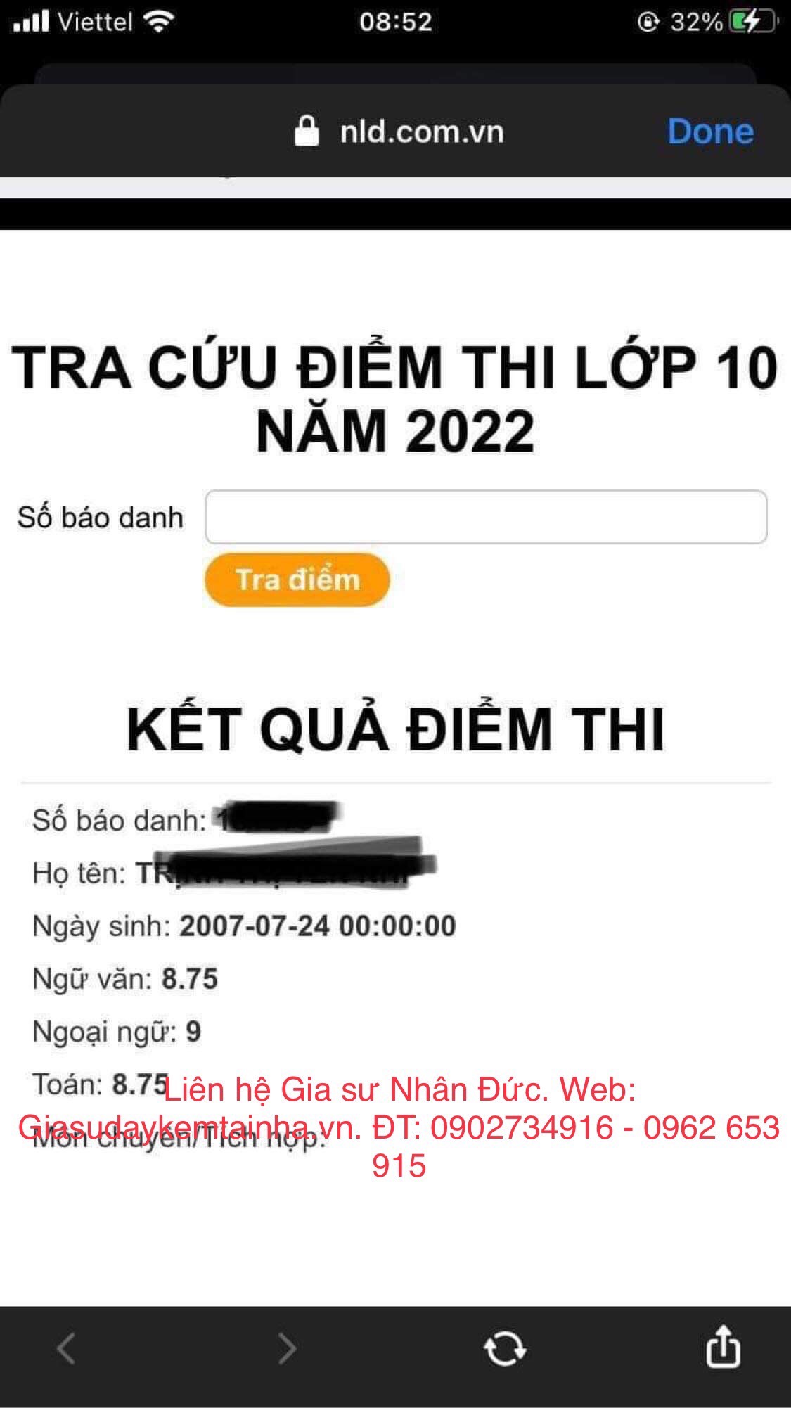 Gia sư dạy môn Toán
