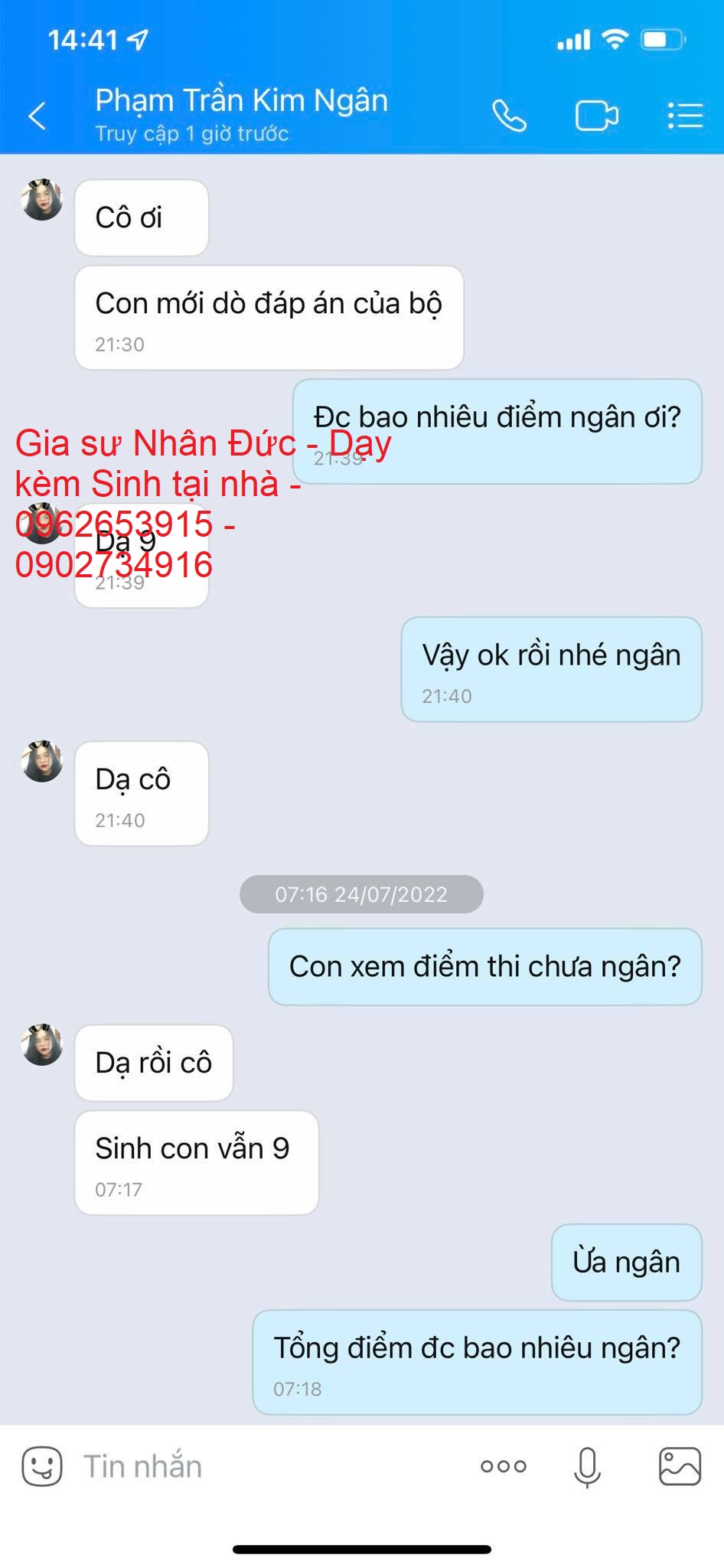 gia sư môn Sinh
