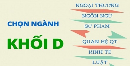 Thông tin về khối D: Môn và Tổ hợp, trường Đại học và Ngành dạy