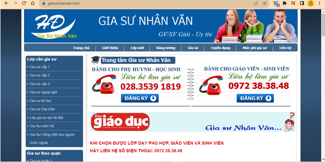 Trung Tâm Gia Sư Nhân Văn Có Uy Tín Không?