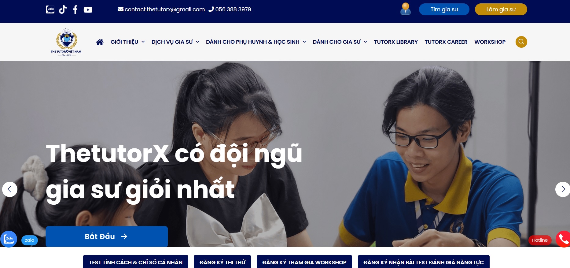 Trung tâm gia sư The TutorX có uy tín hay không?