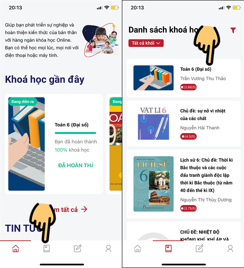 vnEdu-LMS Ứng dụng học online thi trực tuyến cho học sinh